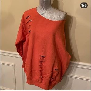 Off the shoulder sweatshirt